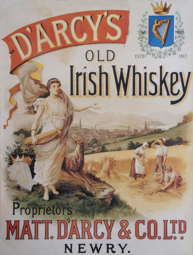 D'Arcy's Old Irish Whiskey Advertisement Poster