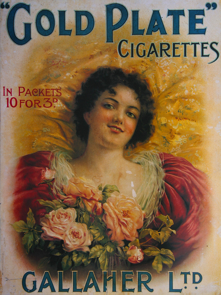 Gallaher Advertising Poster for Gold Plate Cigarettes