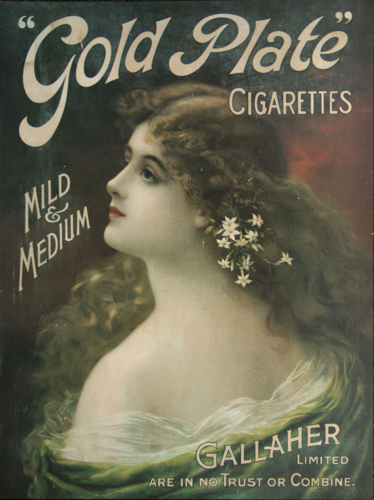 Gallaher, Mild and Medium Gold Plate Cigarettes Advertisement